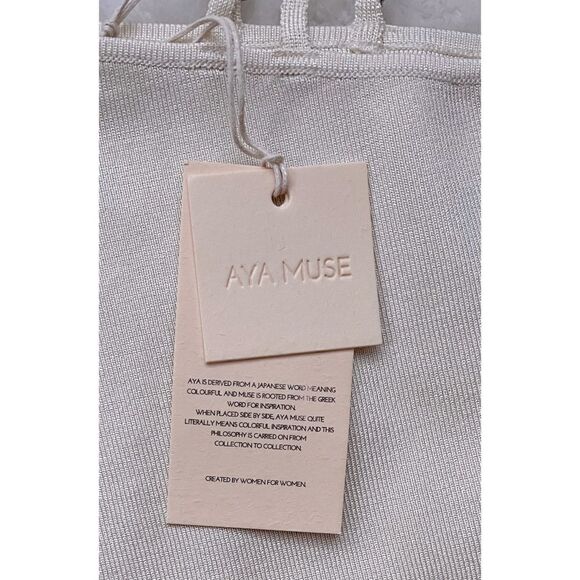 NWT Aya Muse Willow Dress in Off White, Size Large - Picture 9 of 15